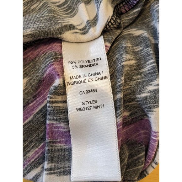 Womens Plus XXL Top Ikat Cut Out Tunic Sleeveless Blouse High Neck Purple Black - Picture 5 of 5